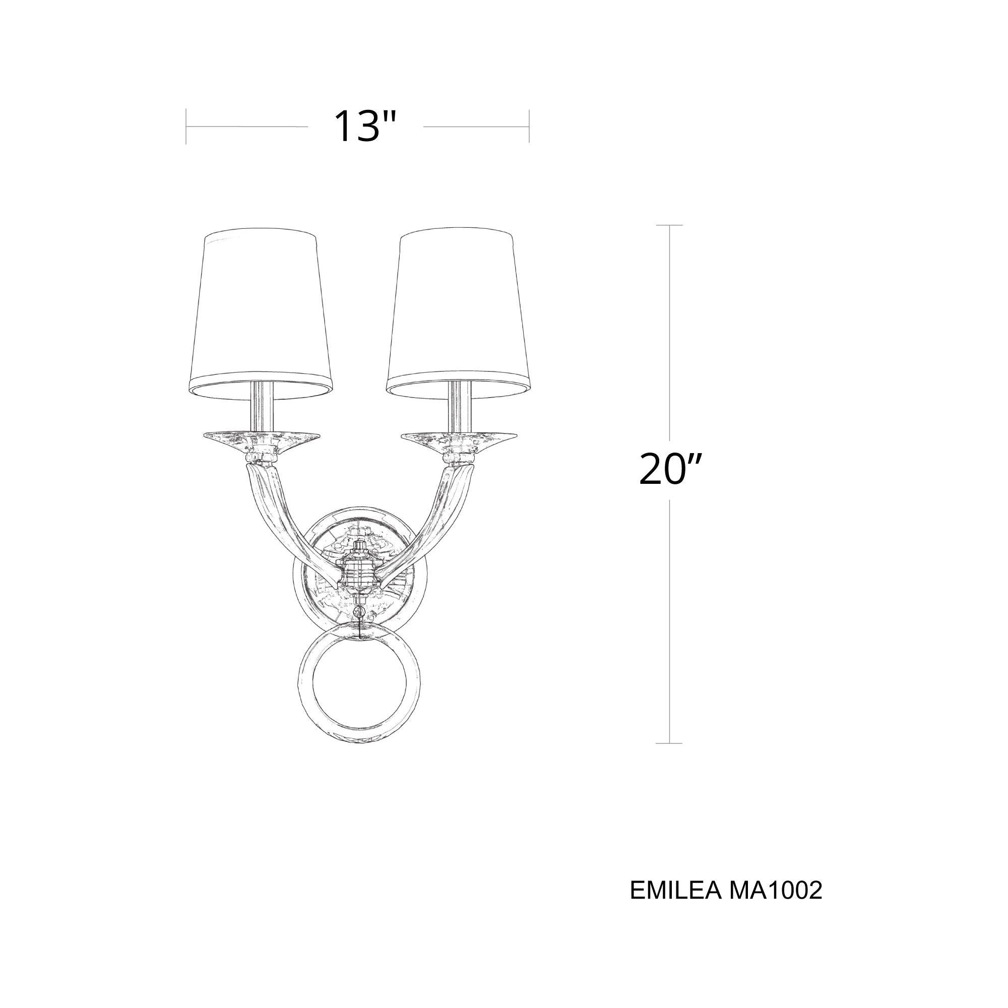 Emilea 2-Light Wall Sconce