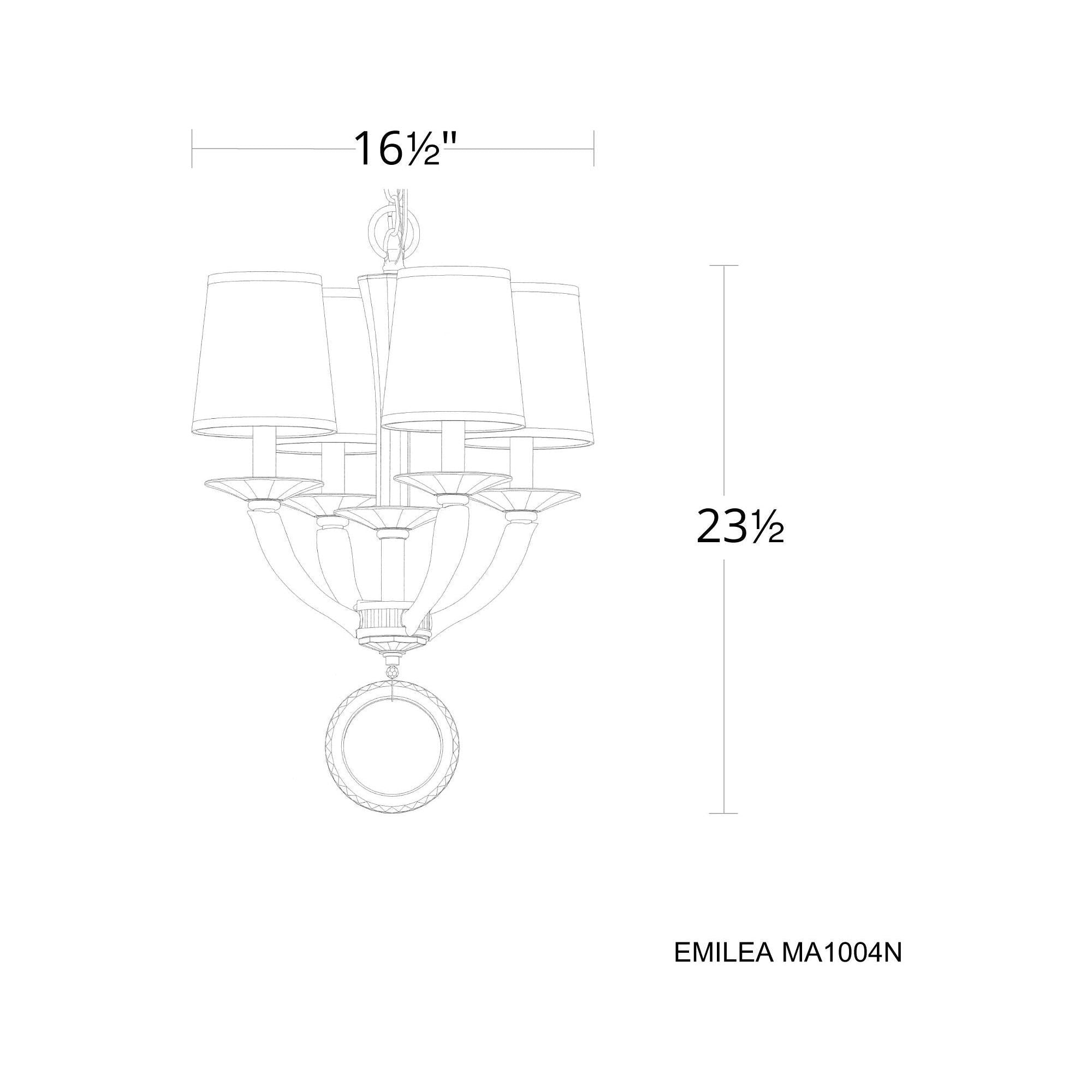 Emilea 4-Light Chandelier