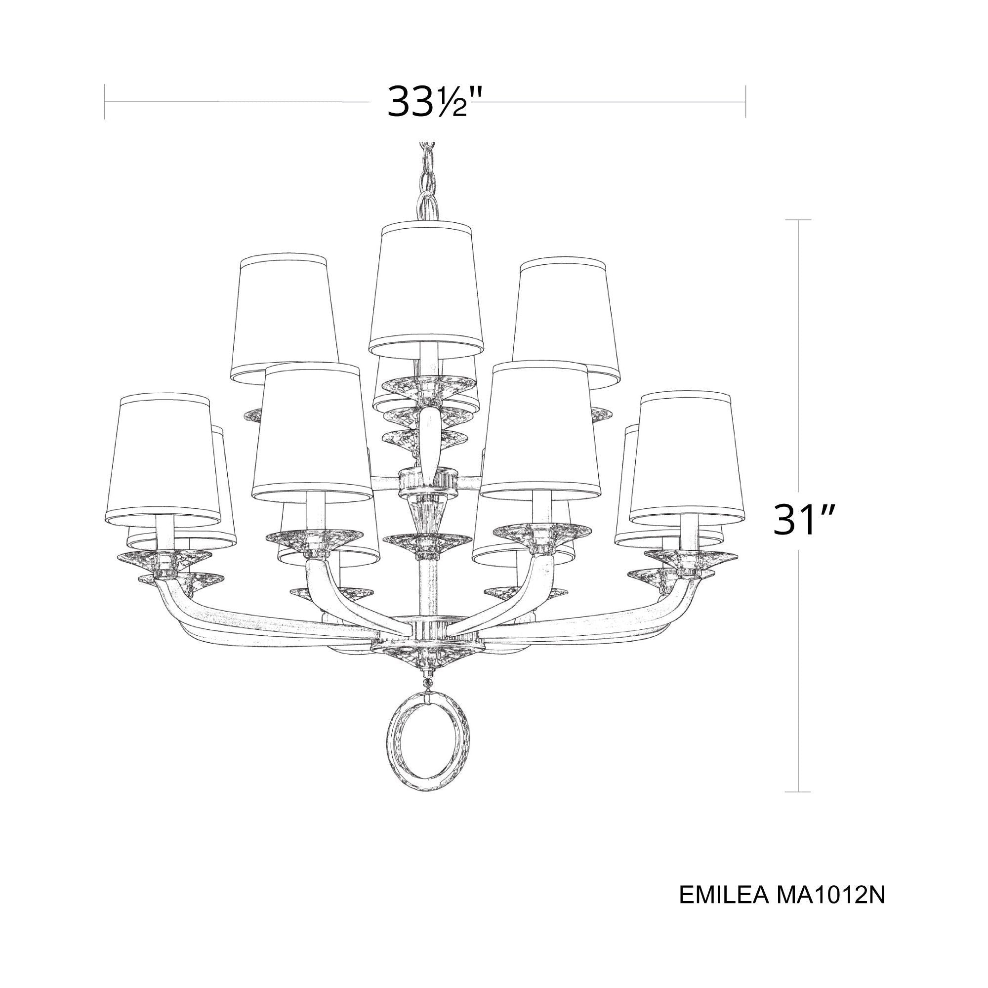 Emilea 12-Light Chandelier