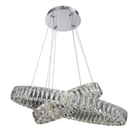 Chrome Geometric Crystal Pendant