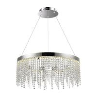 Chrome Geometric Crystal Pendant