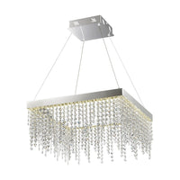 Chrome Geometric Crystal Pendant