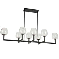 Nora 8-Light Horizontal Chandelier (with Glass Shades)
