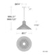 Cappe 21" LED Pendant