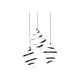 Whirl 3-Light Round LED Multi Pendant