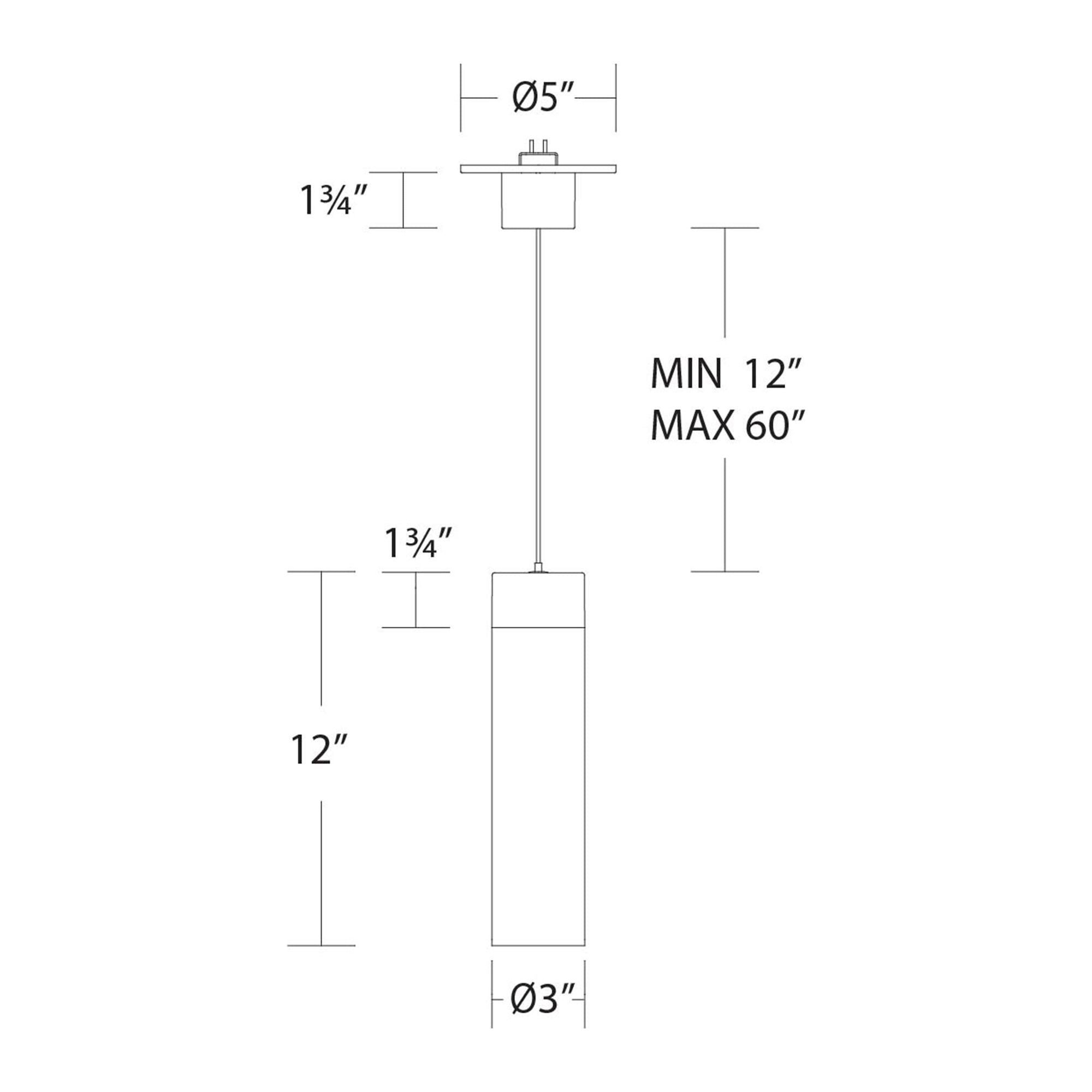 Twist-N-Lite LED 12" Adjustable Height Cylinder Pendant