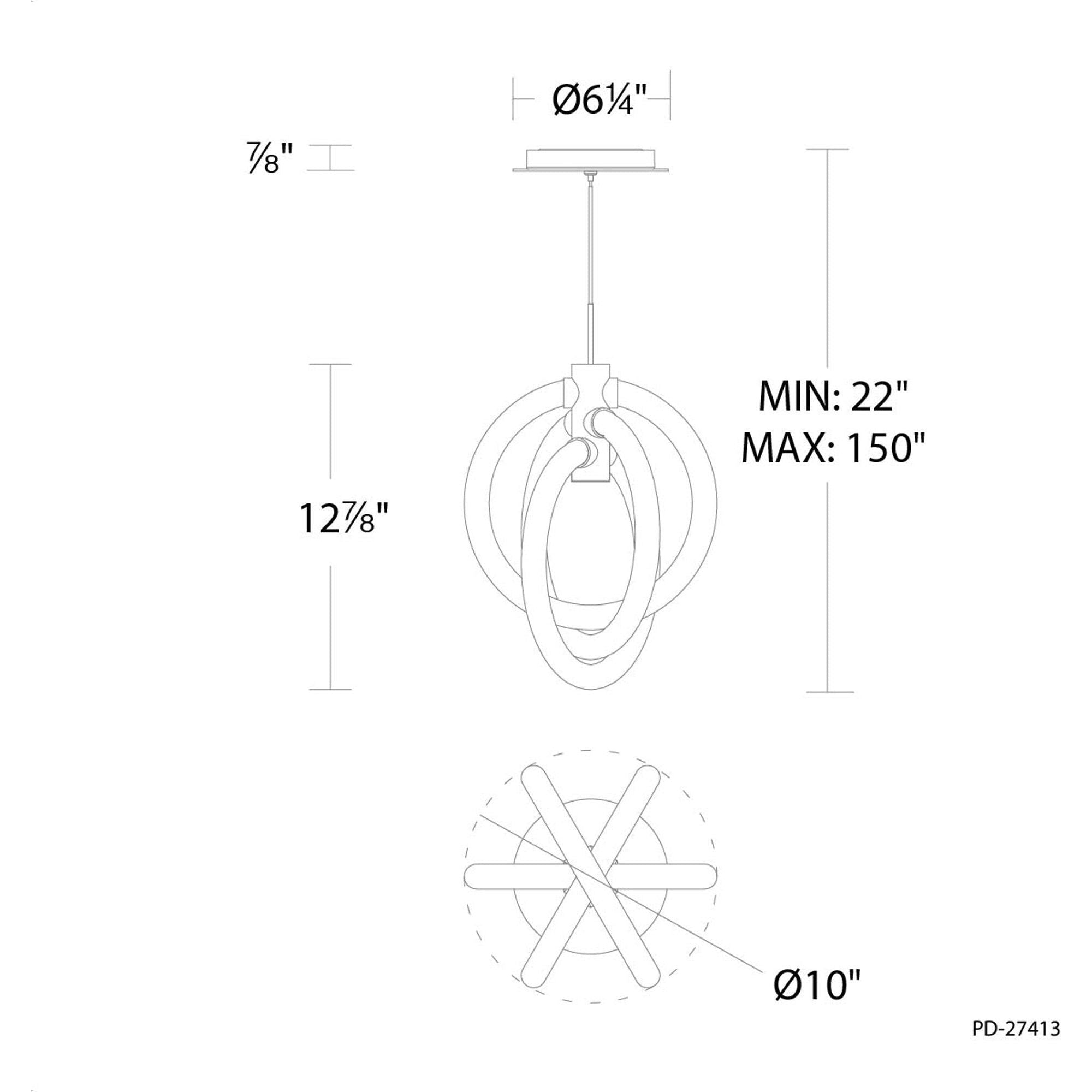 Knot 10" LED Pendant