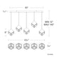Ice Cube 5-Light Linear LED Multi Pendant