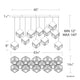 Ice Cube 14-Light Linear LED Multi Pendant