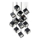 Ice Cube 15-Light Round LED Multi Pendant