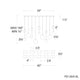 Pisces 14-Light 40" LED Linear Multi Pendant