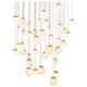 Pisces 41-Light 36" LED Square Multi Pendant