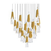 Kilt 25-Light 28" LED Square Multi Pendant