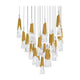 Kilt 25-Light 28" LED Square Multi Pendant