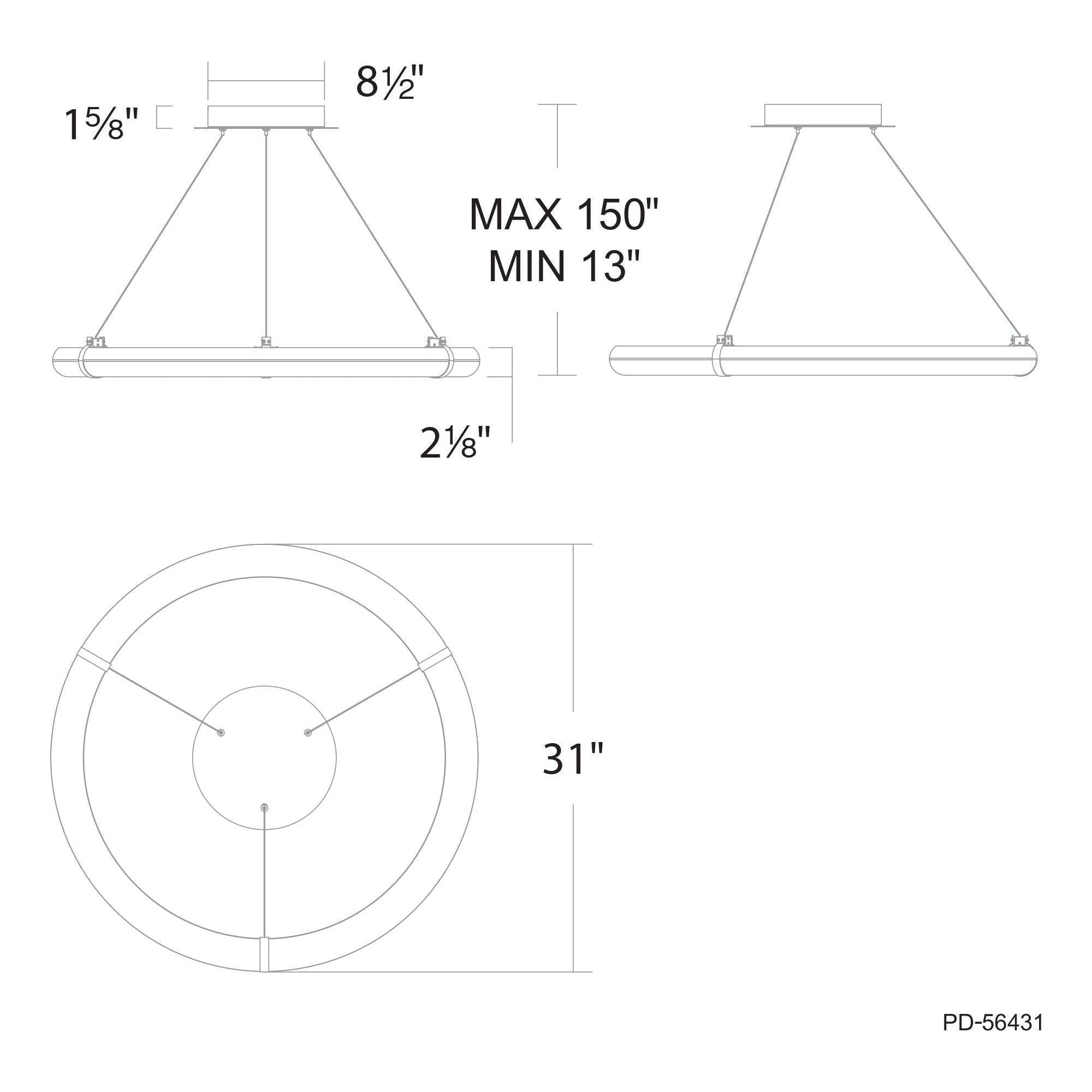 Clique 31" LED Pendant