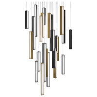 Chaos 25-Light 28" LED Square Multi Pendant