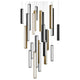 Chaos 25-Light 28" LED Square Multi Pendant