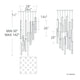 Chaos 25-Light 28" LED Square Multi Pendant