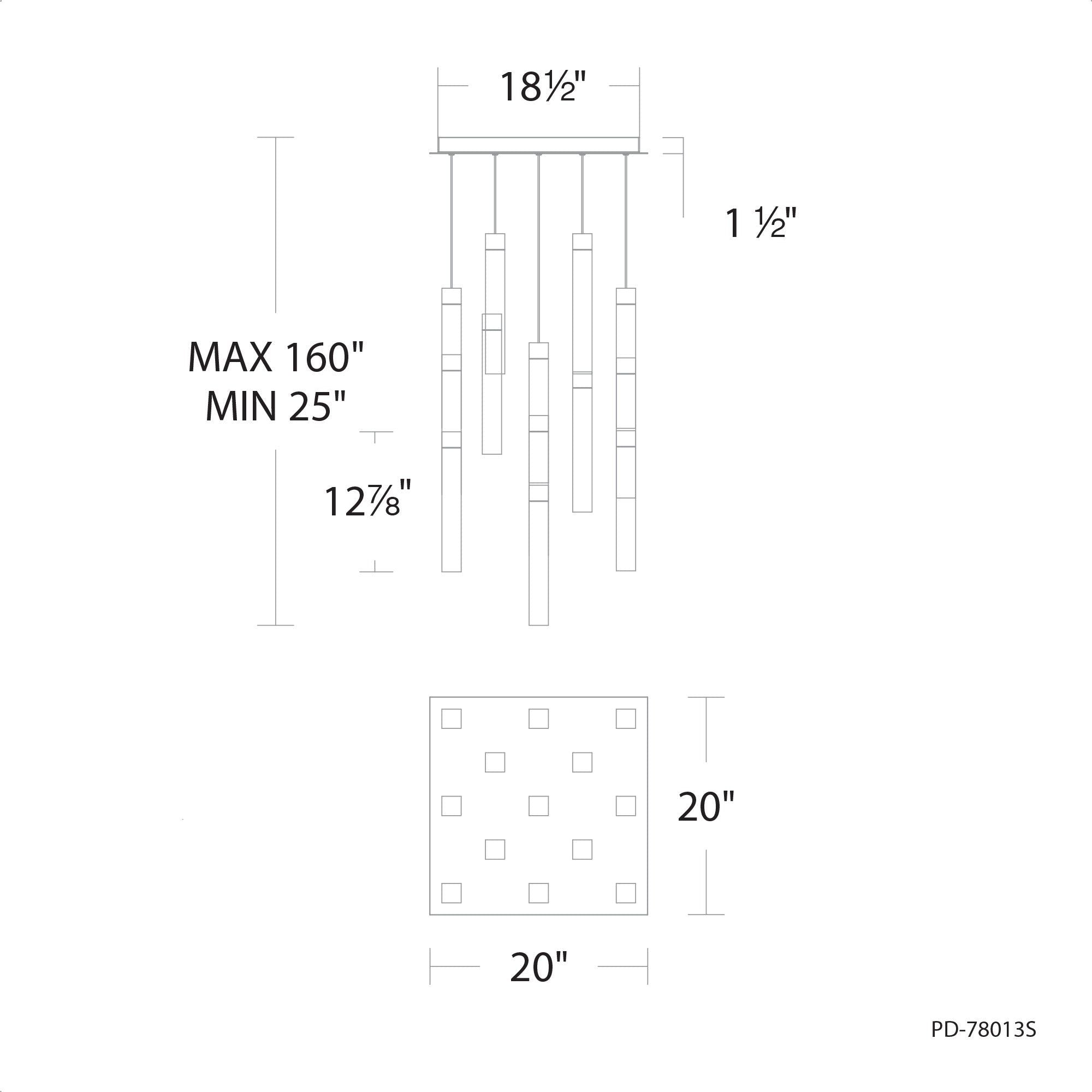 Minx 13-Light 20" LED Square Multi Pendant