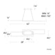 Double Entendre 42" LED Linear Pendant