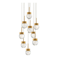 Double Bubble 9-Light 17" LED Round Multi Pendant