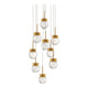 Double Bubble 9-Light 17" LED Round Multi Pendant