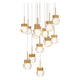 Double Bubble 15-Light 23" LED Round Multi Pendant