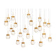 Double Bubble 23-Light 54" LED Linear Multi Pendant