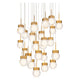 Double Bubble 25-Light 28.8" LED Square Multi Pendant