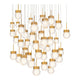 Double Bubble 41-Light 37" LED Square Multi Pendant