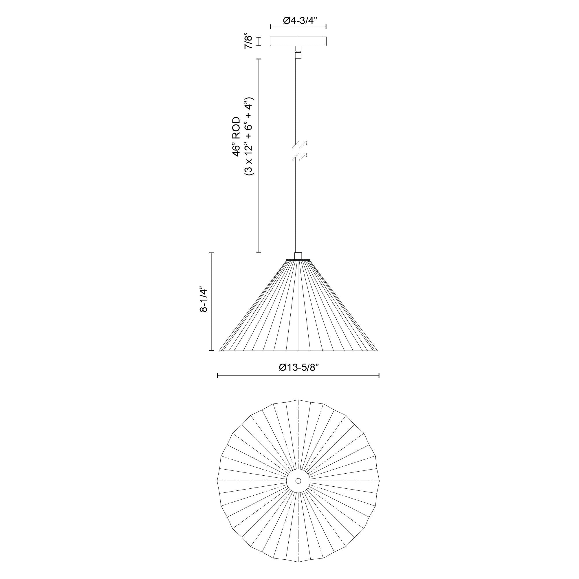 Serena 1-Light 14" Pendant