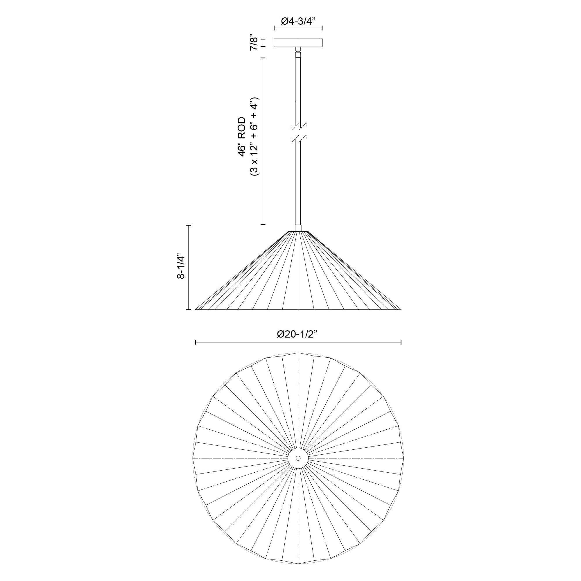 Serena 1-Light 20" Pendant