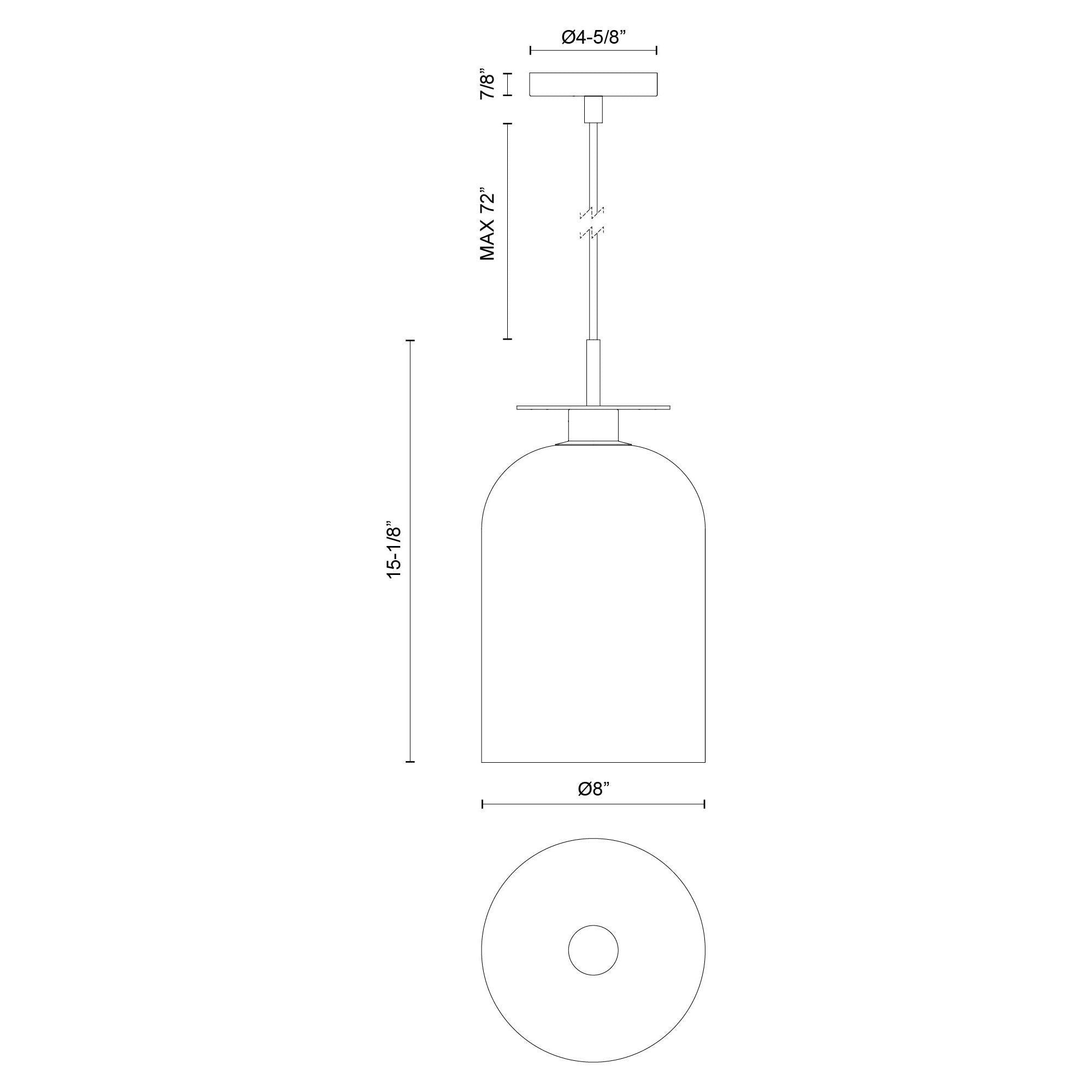 Sylvia 1-Light 8" Pendant