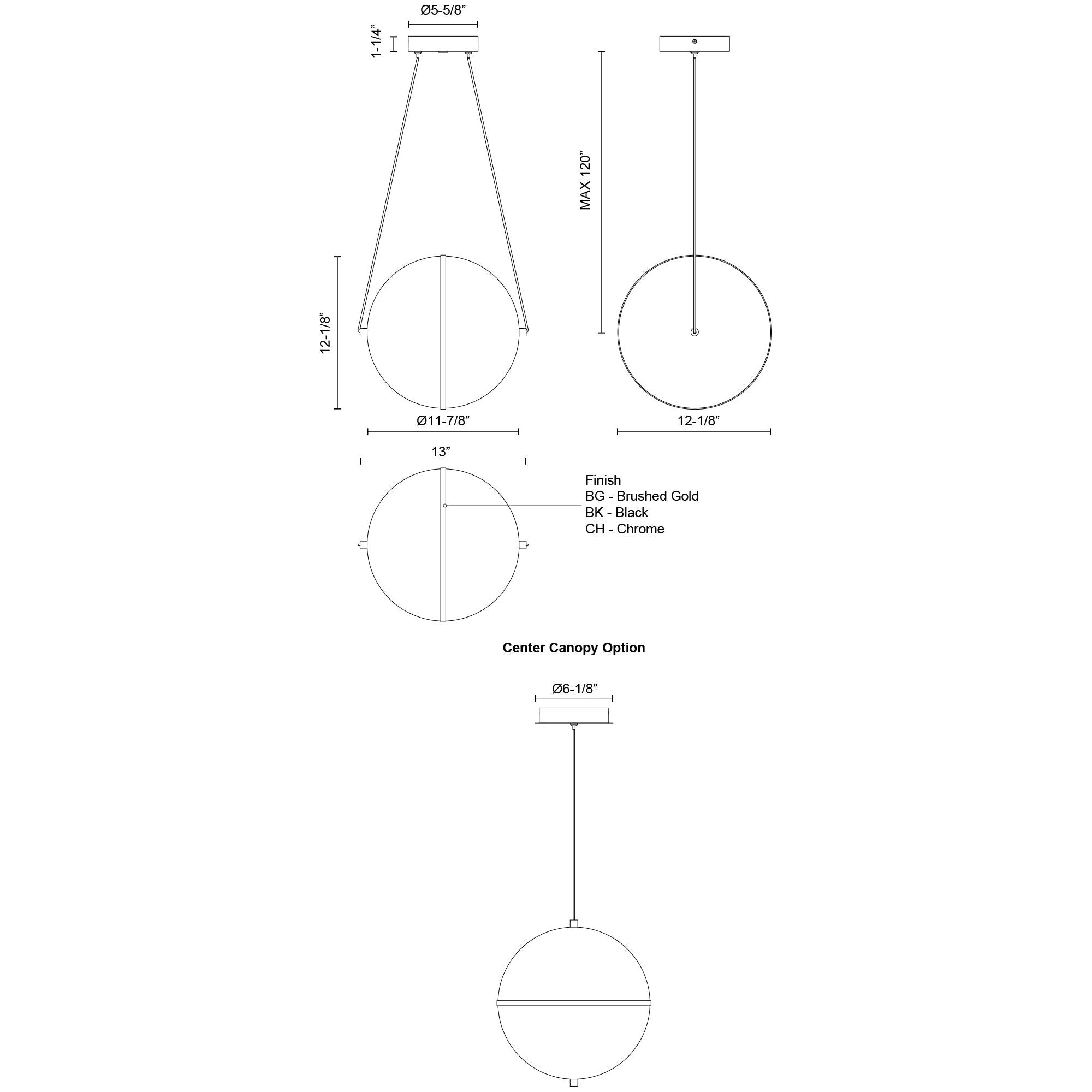 Aries 12" LED Pendant