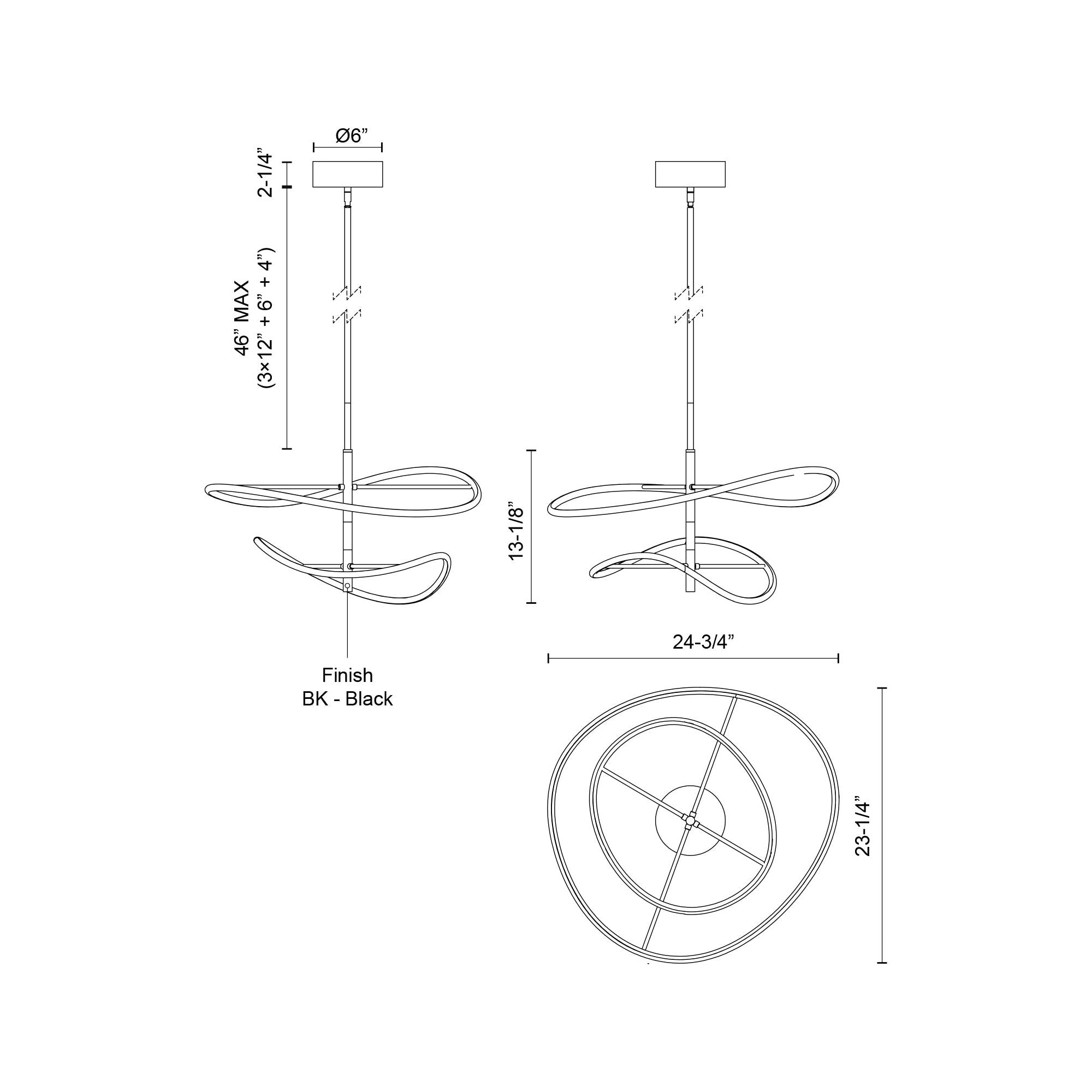 Collide 24" LED Pendant