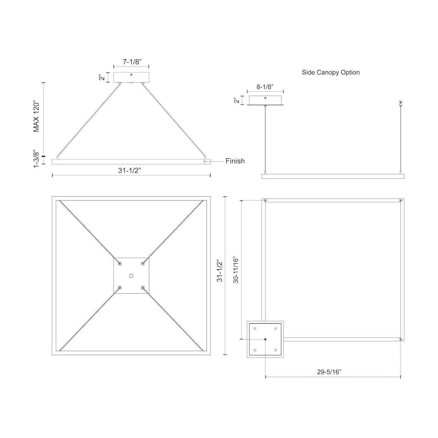 Piazza 32" LED Pendant