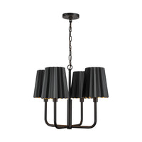 Plisse 23" 4-Light Chandelier