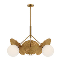 Plume 34" 3-Light Chandelier