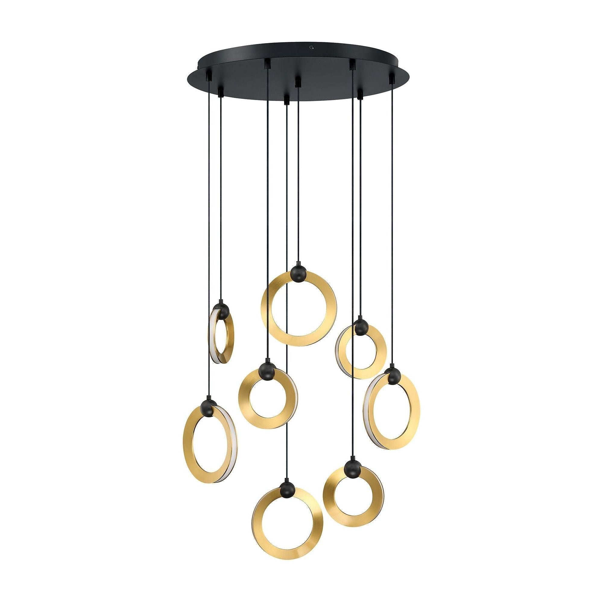 Kendal Lighting - Circols 8-Light LED Pan Pendant - Lights Canada