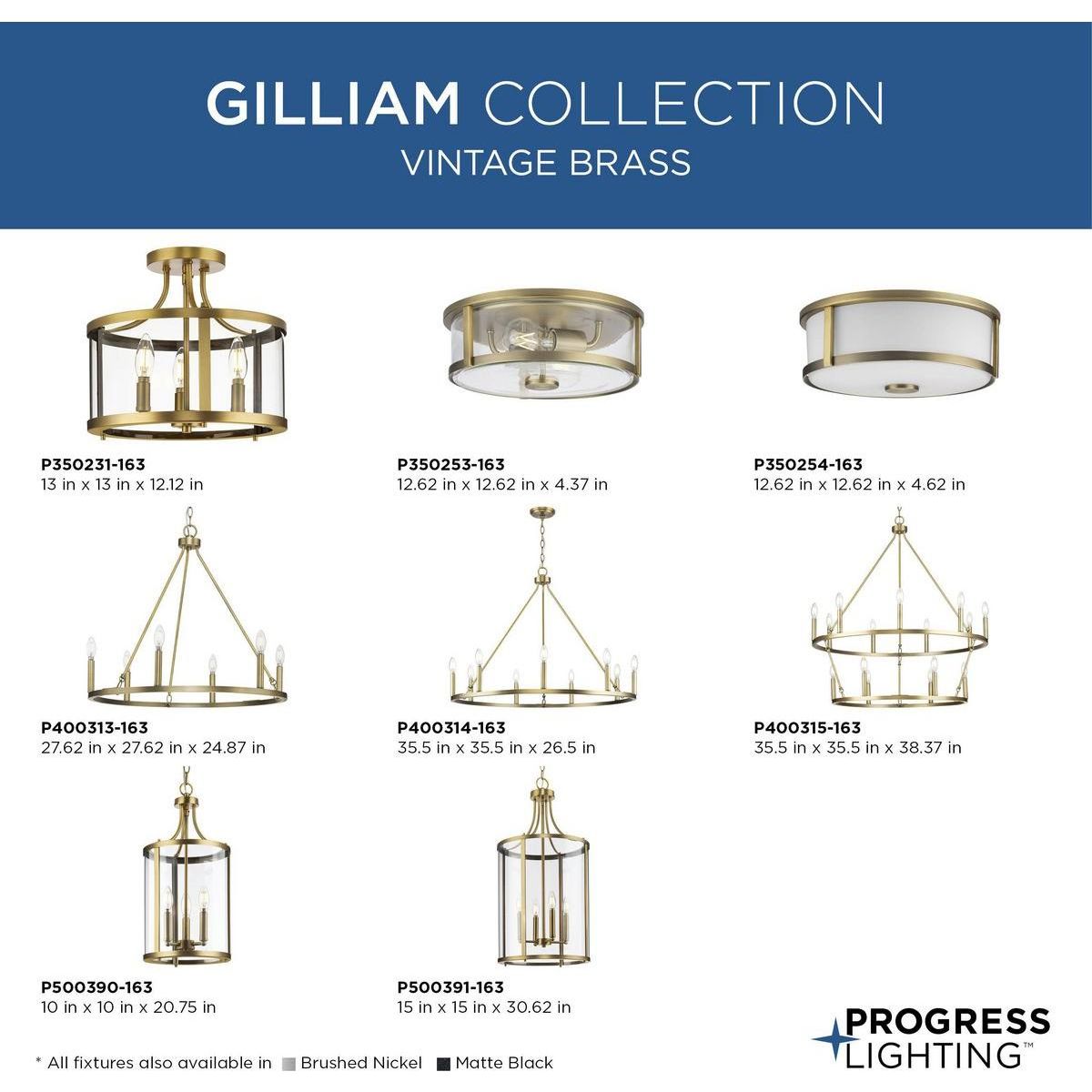 Gilliam 3-Light Close-to-Ceiling