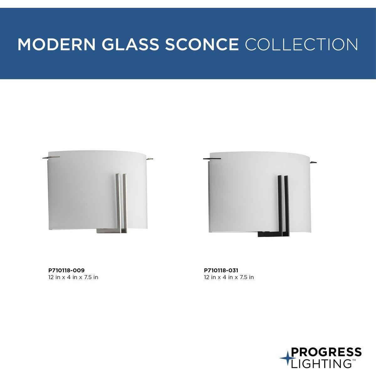 Modern Glass Sconce 2-Light Wall Sconce