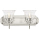 Clear Glass 2-Light Bath & Vanity