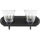 Clear Glass 2-Light Bath & Vanity