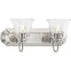 Clear Glass 2-Light Bath & Vanity