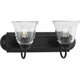 Clear Glass 2-Light Bath & Vanity
