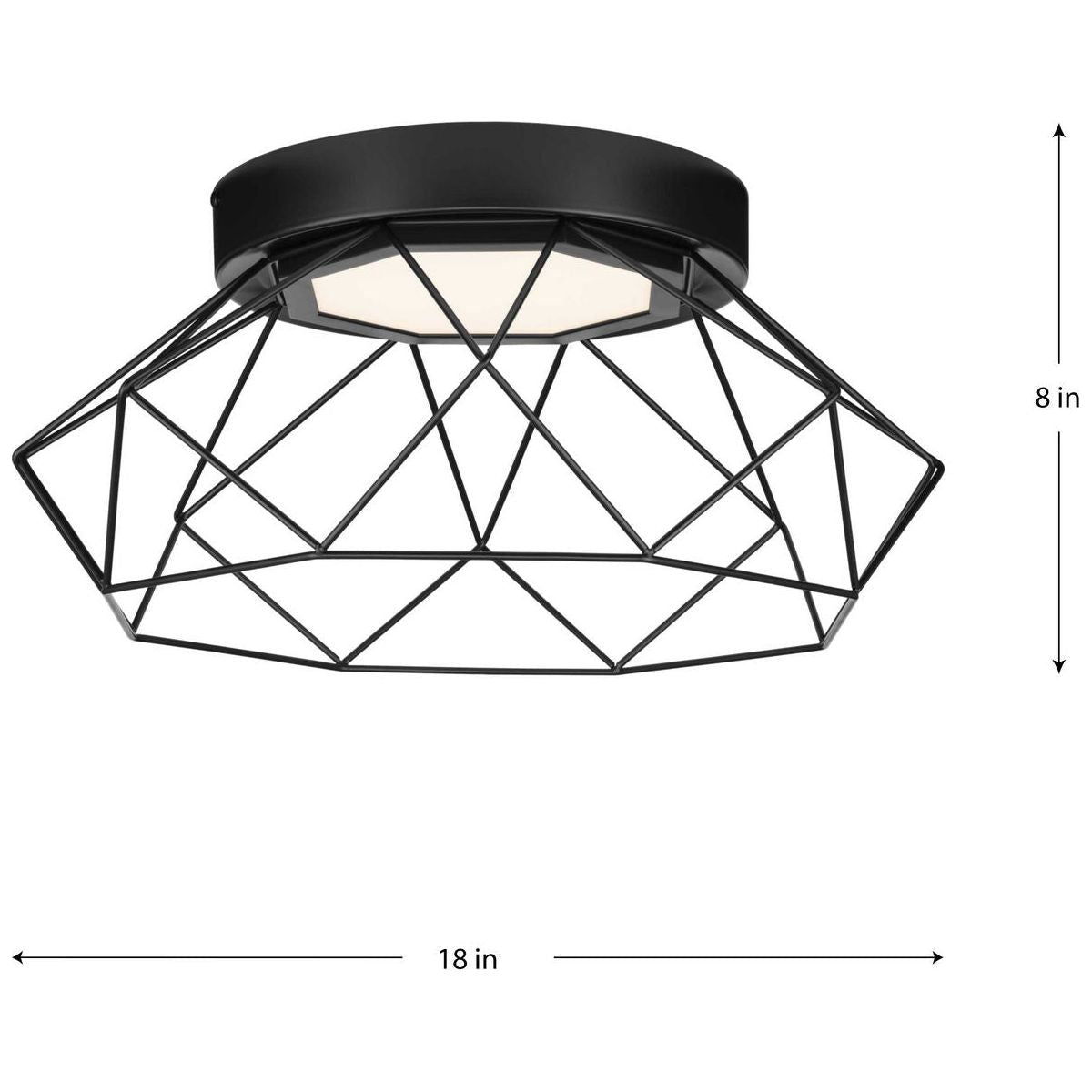 Geodesic LED 3-Light Close-to-Ceiling