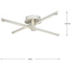 Pivot LED 3-Light Close-to-Ceiling