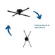 Pivot LED 3-Light Close-to-Ceiling
