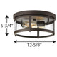 Gunther 2-Light Outdoor Flush Mount