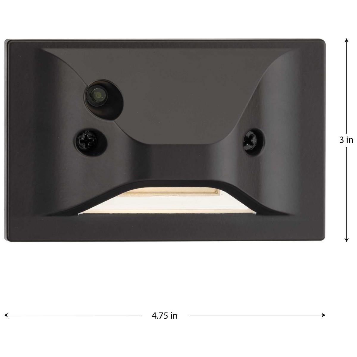 LED Hooded 1-Light Step Light with Photocell